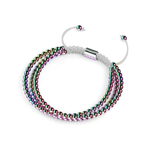 Dreifaltigkeit | Einhorn Silber x Weiß | Dreireihiges Armband